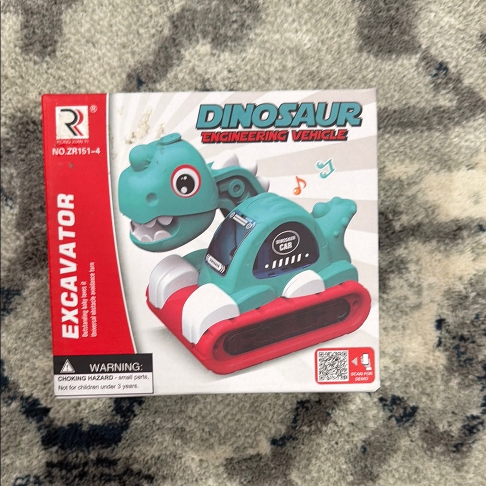 Dinosaur Engineering Vehicle Toy - Green and ed